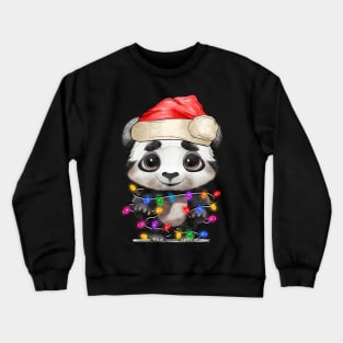 Cute Christmas Panda Crewneck Sweatshirt